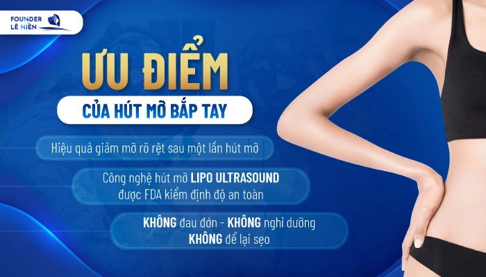 Ưu điểm của hút mỡ bắp tay Lipo Ultrasound