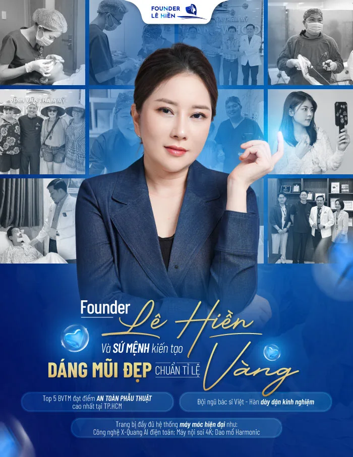 Cơ sở thẩm mỹ của Founder Lê Hiền, nơi giúp bạn trở nên xinh đẹp hơn với dáng mũi đẹp chuẩn tỷ lệ vàng.