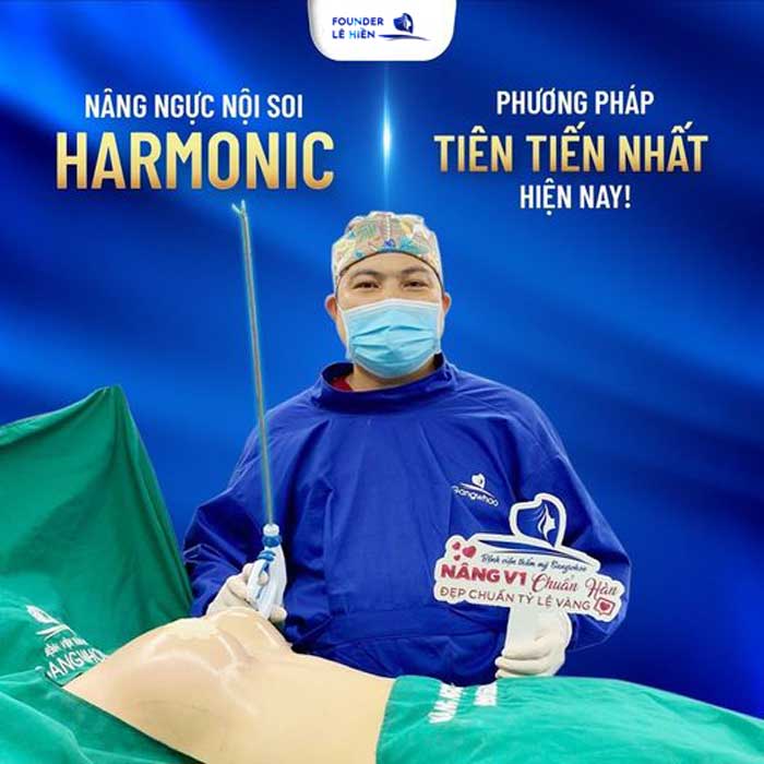 Công nghệ dao mổ Harmonic được áp dụng vào nâng ngực Line X 