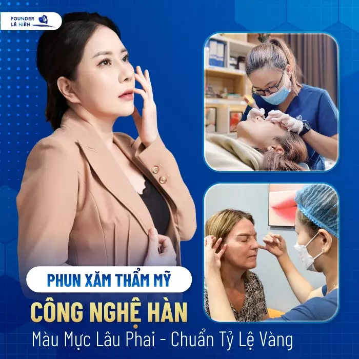 Phun chân mày chuẩn "tỷ lệ vàng" tại BVTM Gangwhoo