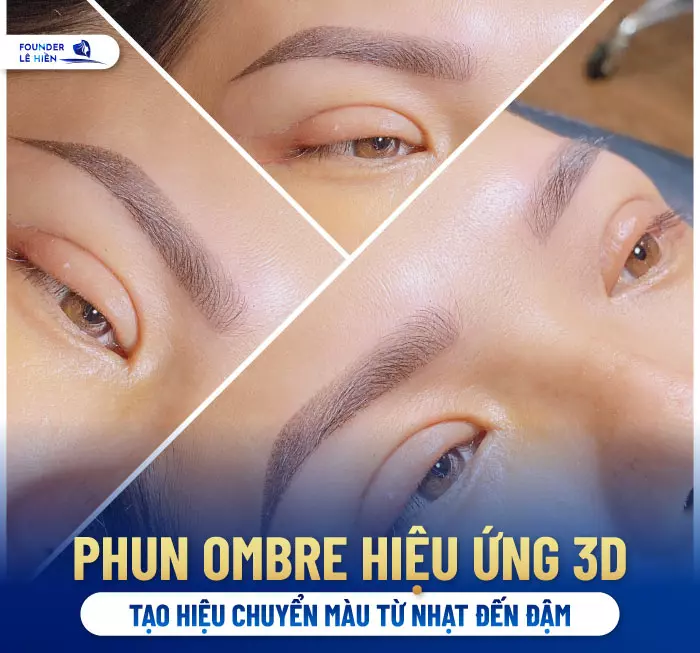 Phun Ombre Hiệu Ứng 3D tạo ra hiệu ứng chuyển màu độc đáo