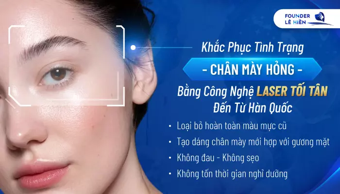 Công nghệ xóa, sửa chân mày bị hư bằng công nghệ laser hiện đại