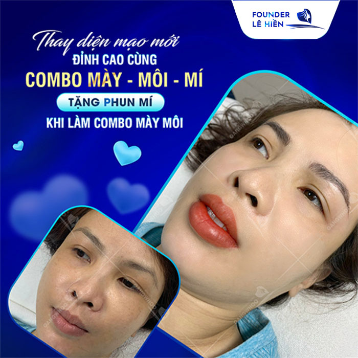 Đẹp hoàn mỹ với combo phun mày - môi - mí