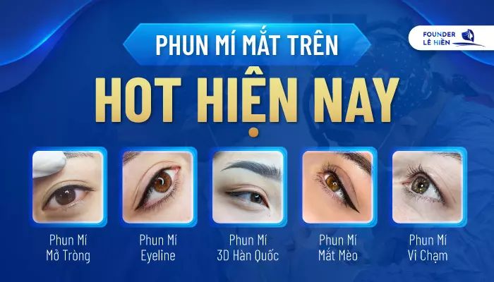 5 kiểu phun mí mắt trên hot hiện nay