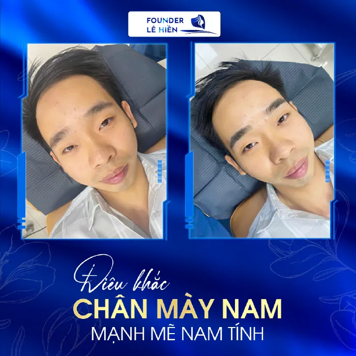 Điêu khắc chân mày nam