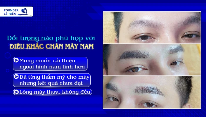 Điêu khắc chân mày nam