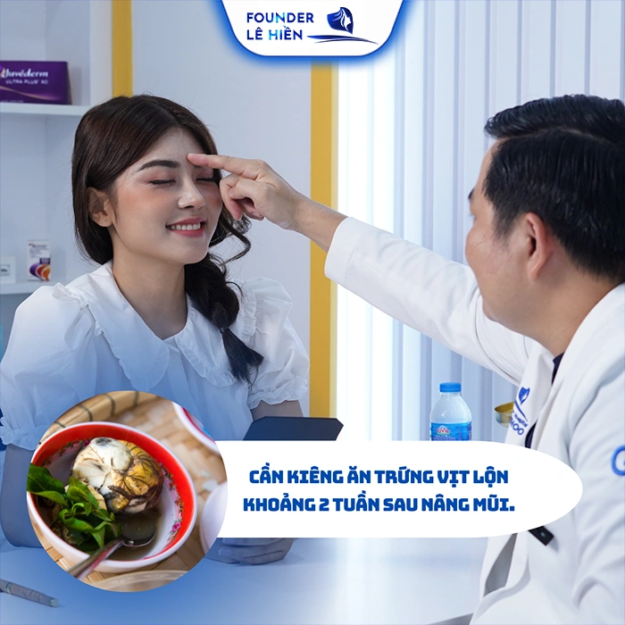 Nâng mũi ăn hột vịt lộn được không? Cần kiêng ăn hột vịt lộn trong bao lâu?