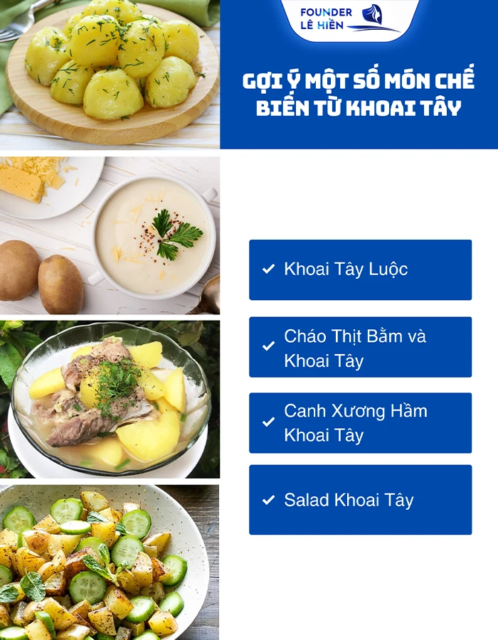 Gợi ý một số món chế biến từ khoai tây