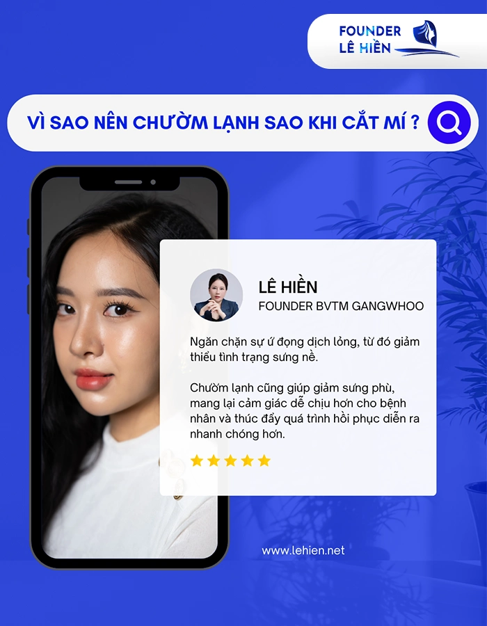 Lý giải vì sao nên chườm lạnh sao khi cắt mí?