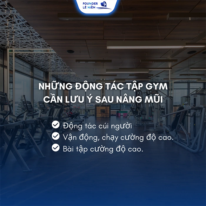 Những động tác tập gym mà bạn cần lưu ý sau nâng mũi 